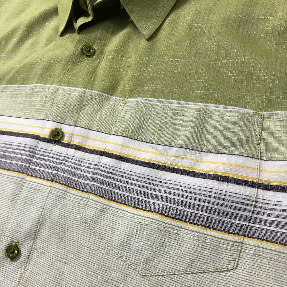 prAna Camino Short Sleeve Mens XL Green Button Down Shirt Gorpcrore Outdoor - Picture 5 of 9